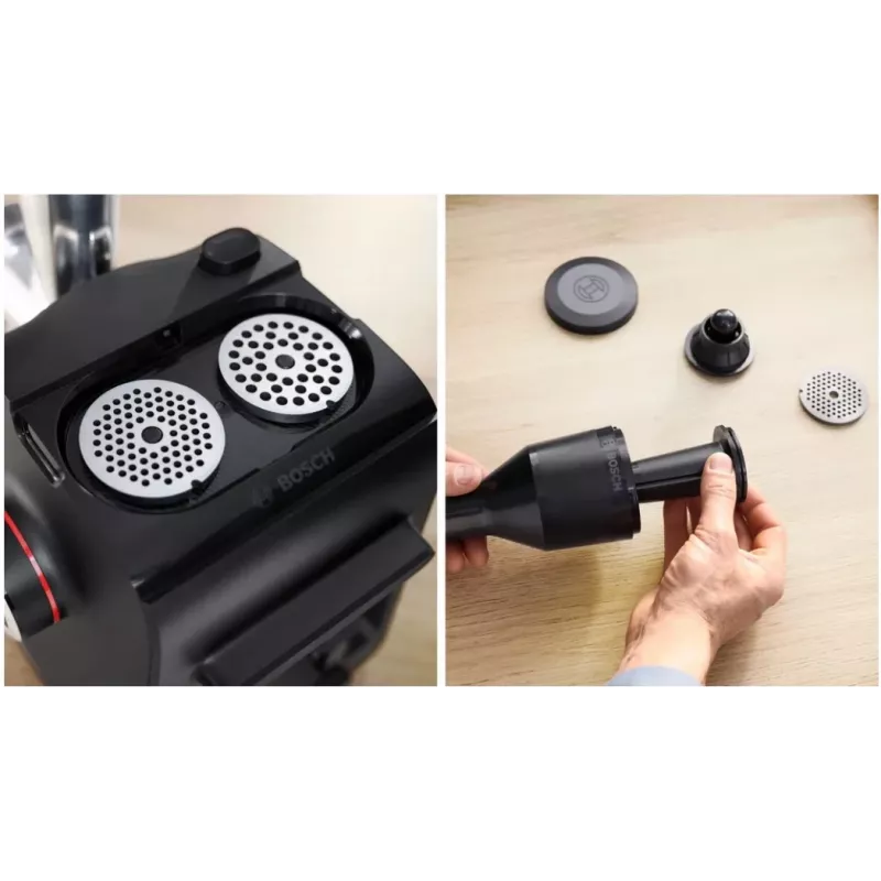 Maszynka do mięsa Bosch Serie 4 MFWS440B 1900 W, czarna, srebrna