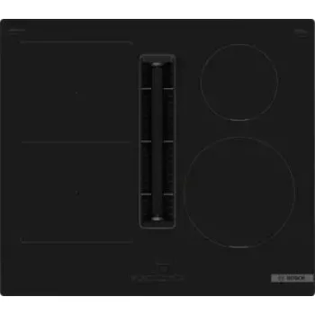 Płyta indukcyjna Bosch Serie 4 PVS611B16E, czarna, do zabudowy, 59,2 cm, 4 strefy, z okapem