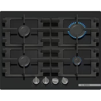 Bosch Serie 4 PNP6B6K40 płyta gazowa czarna do zabudowy 60 cm 4 strefy