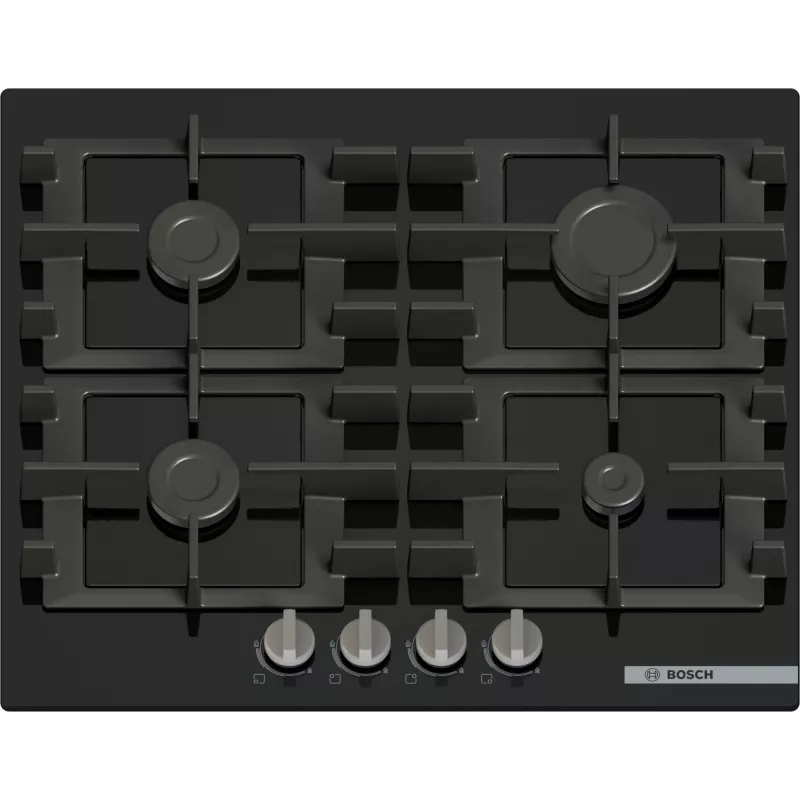 Bosch Serie 4 PNP6B6K40 płyta gazowa czarna do zabudowy 60 cm 4 strefy