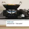 Wbudowana płyta gazowa Bosch PCH6A5I90 — 60 cm, stal nierdzewna, 4 strefy gazowe + 1 wok, Flame Select, żeliwne ruszty