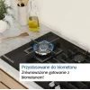 Wbudowana płyta gazowa Bosch PCH6A5I90 — 60 cm, stal nierdzewna, 4 strefy gazowe + 1 wok, Flame Select, żeliwne ruszty