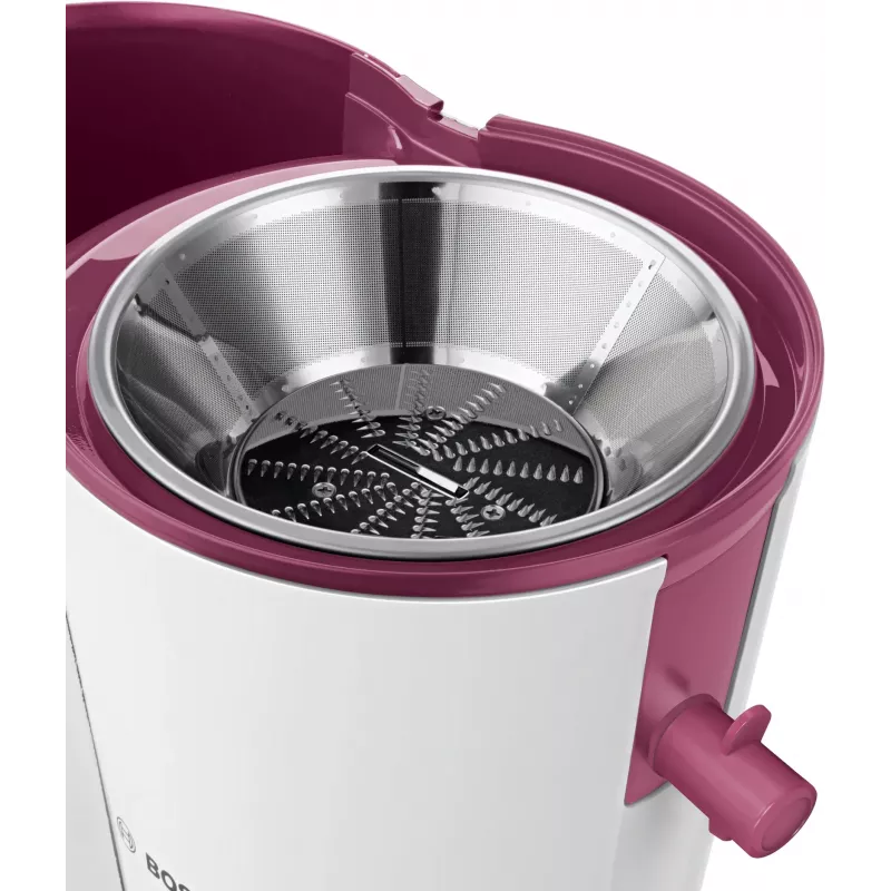 Bosch MES25C0 sokowirówka 700 W Wiśniowy (owoc), przezroczysty, biały