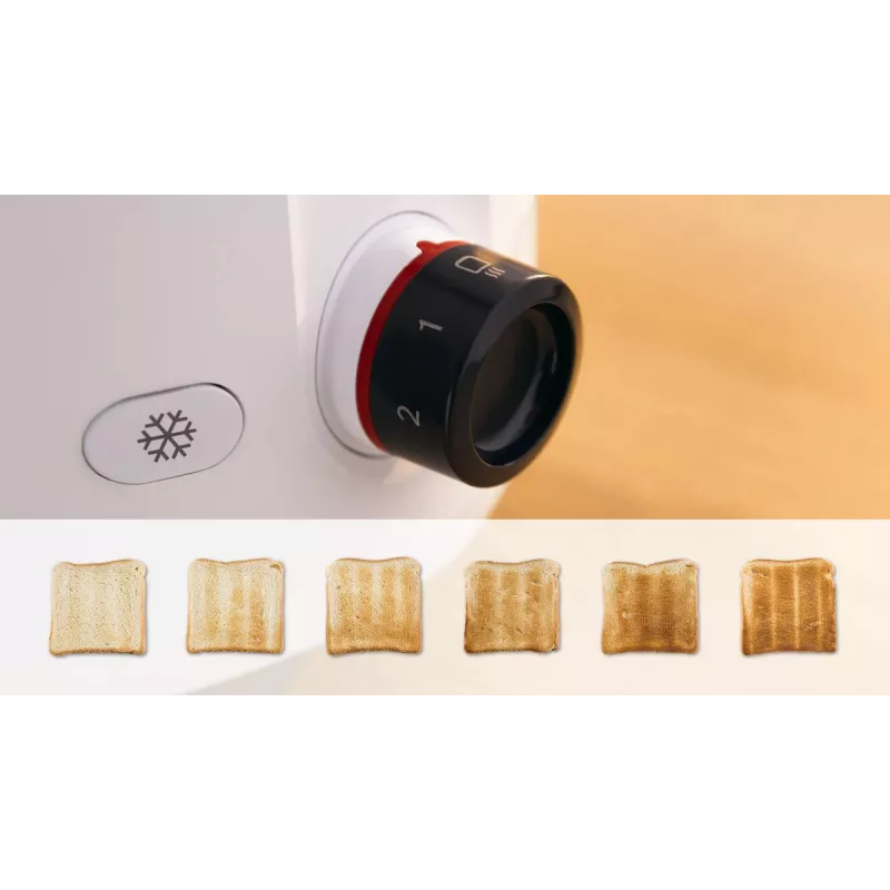 Toster Bosch TAT2M121 6 2 kromki 950 W biały