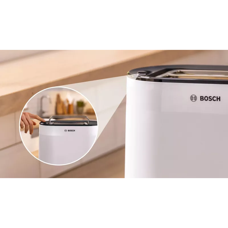 Toster Bosch TAT2M121 6 2 kromki 950 W biały