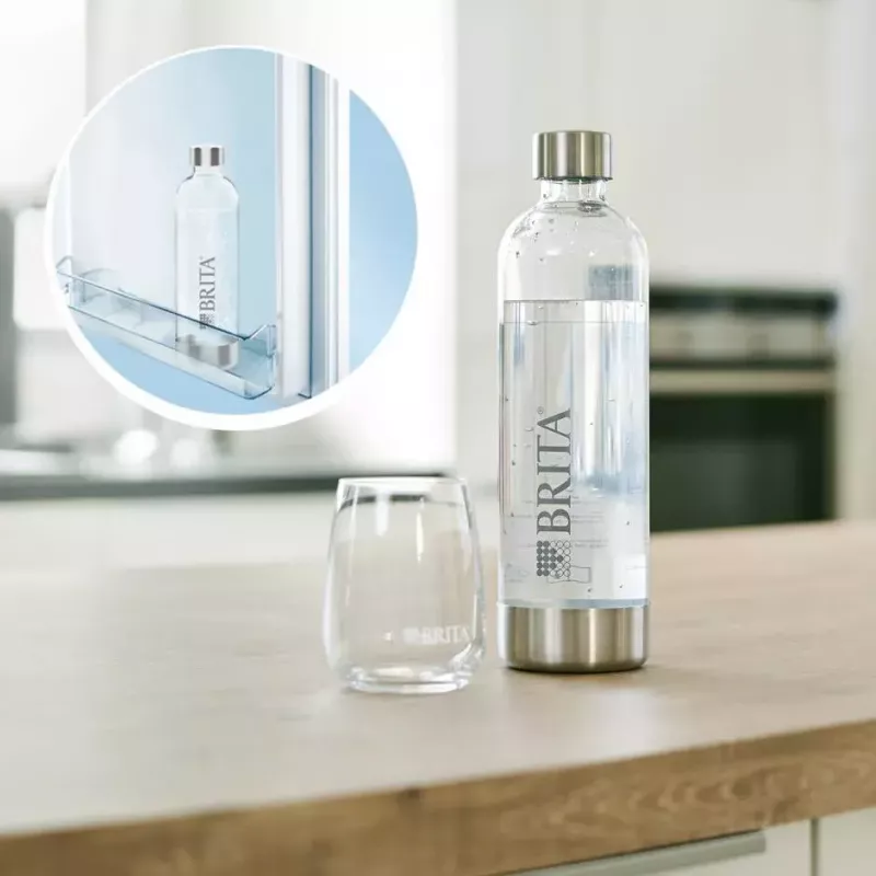 Saturator BRITA sodaONE Czarny Srebrny — saturator, wydajność 60 L, bez BPA, 450×129×240 mm