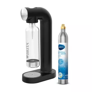 Saturator BRITA sodaONE Czarny Srebrny — saturator, wydajność 60 L, bez BPA, 450×129×240 mm