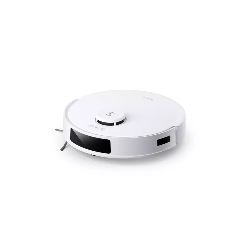 Robot odkurzacz Ecovacs Deebot N20 Plus — bezworkowy pojemnik na kurz 0,4 l, zbiornik na wodę 0,22 l, 5200 mAh, 300 min, wysokość 96 mm, biały