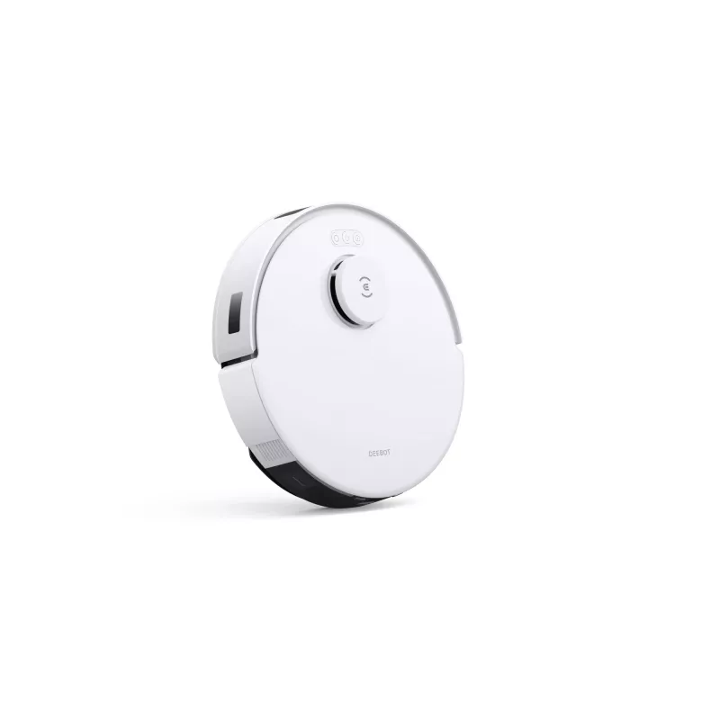 Robot odkurzacz Ecovacs Deebot N20 Plus — bezworkowy pojemnik na kurz 0,4 l, zbiornik na wodę 0,22 l, 5200 mAh, 300 min, wysokość 96 mm, biały