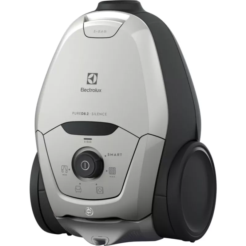 Odkurzacz cylindryczny Electrolux Pure D8 — worek na kurz 3,5 L, 600 W, teleskopowa rura, filtr higieniczny, promień działania 12 m
