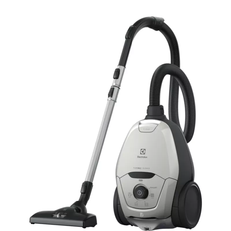 Odkurzacz cylindryczny Electrolux Pure D8 — worek na kurz 3,5 L, 600 W, teleskopowa rura, filtr higieniczny, promień działania 12 m
