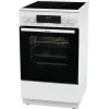 Kuchenka wolnostojąca Gorenje GECS5C70WA Płyta grzewcza elektryczna, 4 strefy, biała, piekarnik 70 l, pokrętła, wyświetlacz LED