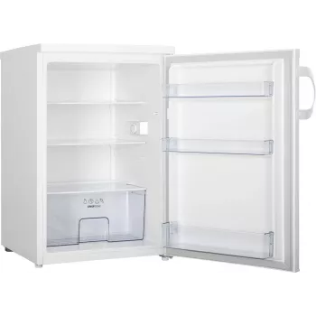 Wolnostojąca lodówka Gorenje R492PW — 133 L, biała, drzwi odwracalne, oświetlenie LED, sterowanie obrotowe