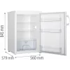 Wolnostojąca lodówka Gorenje R492PW — 133 L, biała, drzwi odwracalne, oświetlenie LED, sterowanie obrotowe