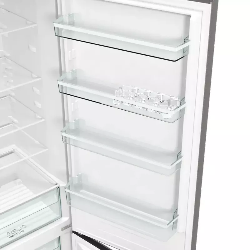 Wolnostojąca lodówko-zamrażarka Gorenje NRK6202EXL4, pojemność całkowita 331 l (chłodziarka 235 l / zamrażarka 96 l), stal nierdzewna, wyświetlacz LED