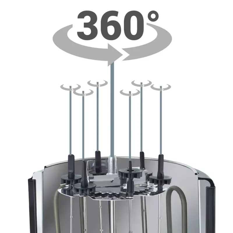 Grill kontaktowy HEINRICH'S HDG 8687 — 1400 W, okrągły, czarny, 250×360 mm