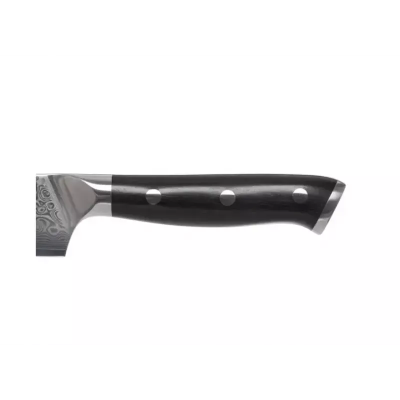 Nóż uniwersalny KOHERSEN Elegance z hebanowego drewna, ostrze damasceńskie 12,7 cm, całkowita długość 243 mm, waga 127 g