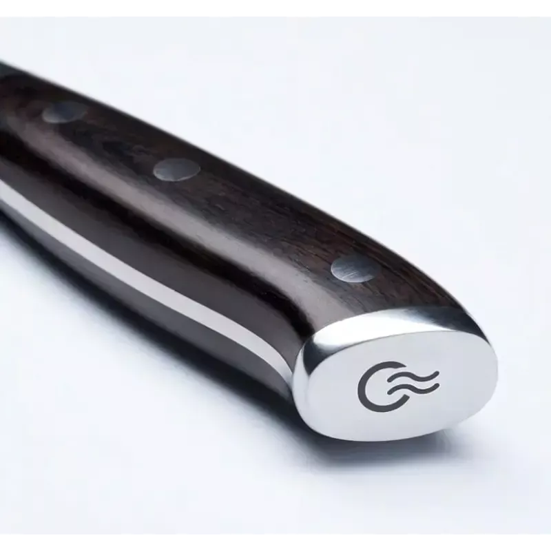 Nóż uniwersalny KOHERSEN Elegance z hebanowego drewna, ostrze damasceńskie 12,7 cm, całkowita długość 243 mm, waga 127 g