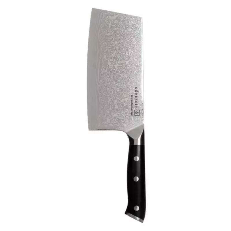 Tasak KOHERSEN Elegance Ebony Wood ze stali damasceńskiej 16,5 cm, 60 HRC, rękojeść 13 cm, 335 g