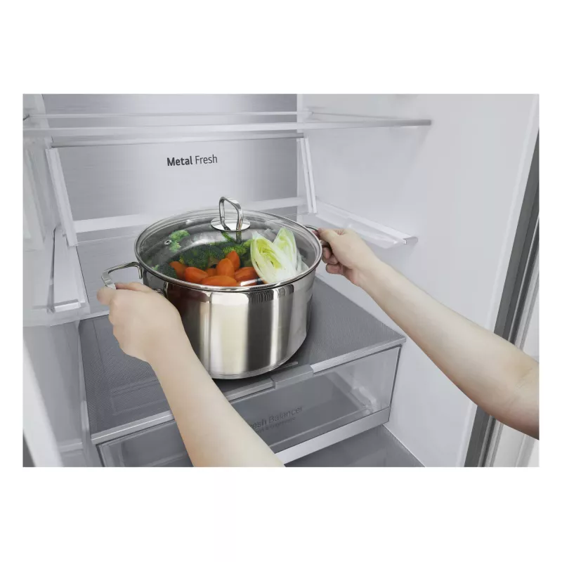 LG GBV7280DPY.APYQEUR lodówko-zamrażarka wolnostojąca 387 l srebrna