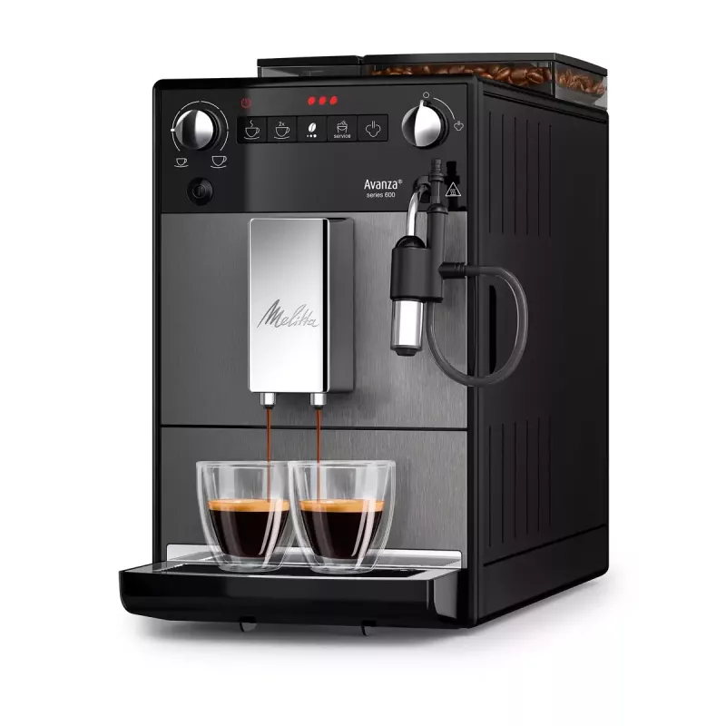 Ekspres do kawy MELITTA F270-100 — w pełni automatyczny, zbiornik na wodę 1,5 l, 15 barów, wbudowany młynek