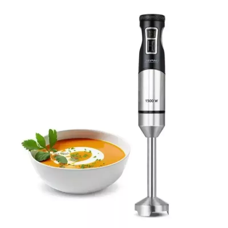 Blender ręczny MPM MBL-33M, 1500 W, 9 prędkości, turbo, ostrza ze stali nierdzewnej, uchwyt do zawieszenia, 220–240 V