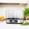 Suszarka do żywności MPM MSG-12 dehydrator, 6 tac, 380 W, 35–75 °C, timer 0,5–36 h, obudowa ze stali nierdzewnej