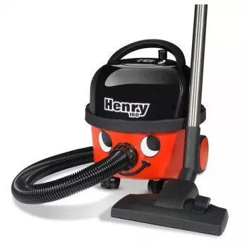 Odkurzacz beczkowy NUMATIC Henry Compact HVR160 — worek na kurz 6 L, 620 W, czyszczenie na sucho, rura ze stali nierdzewnej, przewód 10 m