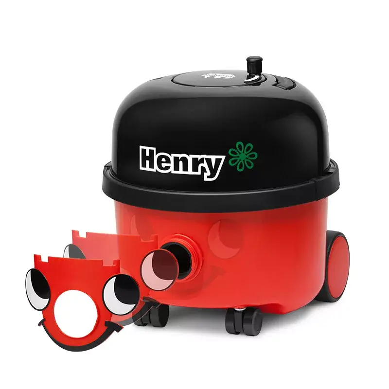 Odkurzacz cylindryczny NUMATIC HENRY HVR200-11 — worek na kurz 9 l, 620 W, HEPA 11, przewód 10 m, czerwony
