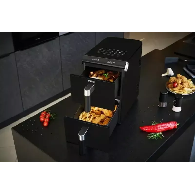Elektryczna frytkownica powietrzna NOVEEN AF5050, pojemność 11 l, 1700 W, 13 programów, 50–200°C, cyfrowe sterowanie dotykowe
