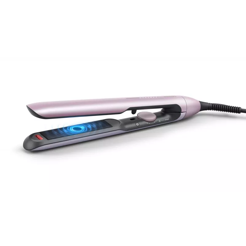 Prostownica Philips BHS530/00 – płytki ceramiczne 2,5 cm, 120–240 V, 12 poziomów ciepła, 120–230 °C, funkcja jonizacji, 1,8 m obrotowy przewód