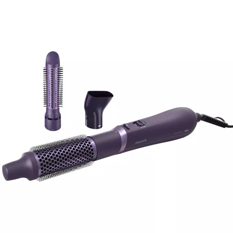 Zestaw do stylizacji włosów Philips 3000 series BHA305/00 — 800 W, 3 poziomy grzania, 3 nakładki, fioletowy