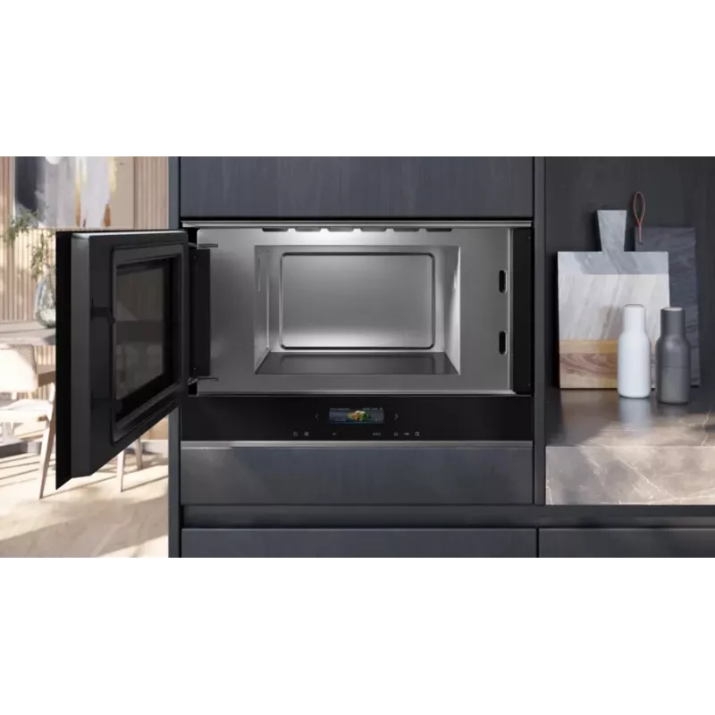 Siemens iQ700 BF722L1B1 kuchenka mikrofalowa Czarny Kuchenka mikrofalowa solo Do zabudowy 21 L 900 W
