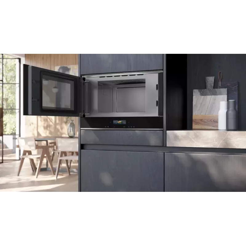 Siemens iQ700 BF722L1B1 kuchenka mikrofalowa Czarny Kuchenka mikrofalowa solo Do zabudowy 21 L 900 W