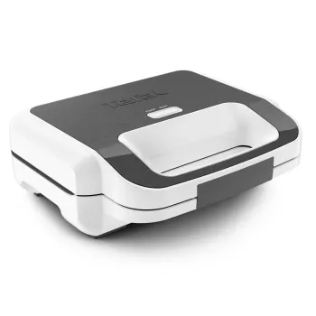Opiekacz do kanapek Tefal SW7011 — 850 W, stal nierdzewna i biała, kompaktowy 238×276×98 mm