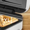 Opiekacz do kanapek Tefal SW7011 — 850 W, stal nierdzewna i biała, kompaktowy 238×276×98 mm