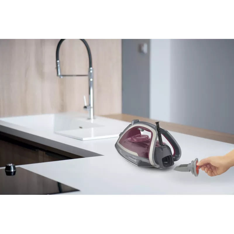 Żelazko parowe Tefal Ultragliss Anti-Calc Plus FV6840, 2800 W, fioletowe, srebrne