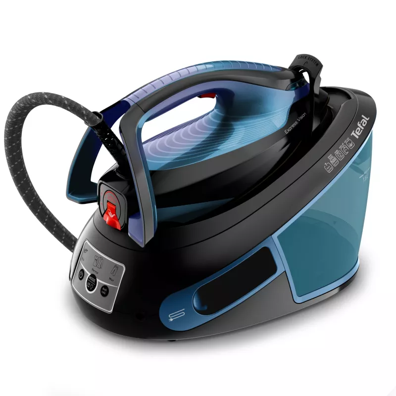Tefal Express Vision SV8151 2800 W 1,8 l stopa Durilium AirGlide Autoclean Niebieski, Czarny