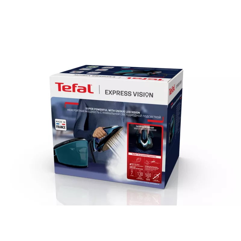 Tefal Express Vision SV8151 2800 W 1,8 l stopa Durilium AirGlide Autoclean Niebieski, Czarny