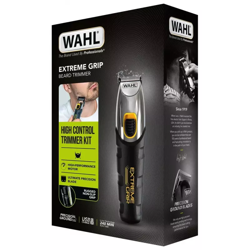 Maszynka do włosów Wahl Extreme Grip AC/Battery, bezprzewodowa, Li‑Ion, 240 min pracy, 12 stopni długości, ostrze ze stali nierdzewnej, szerokość cięcia 3 cm, czarna