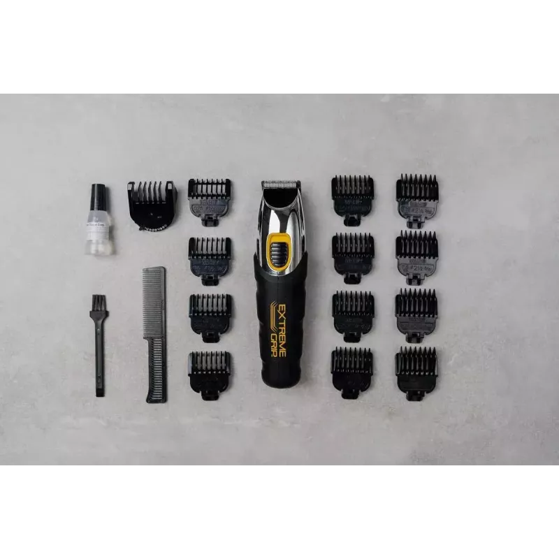 Maszynka do włosów Wahl Extreme Grip AC/Battery, bezprzewodowa, Li‑Ion, 240 min pracy, 12 stopni długości, ostrze ze stali nierdzewnej, szerokość cięcia 3 cm, czarna
