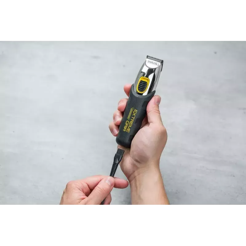 Maszynka do włosów Wahl Extreme Grip AC/Battery, bezprzewodowa, Li‑Ion, 240 min pracy, 12 stopni długości, ostrze ze stali nierdzewnej, szerokość cięcia 3 cm, czarna