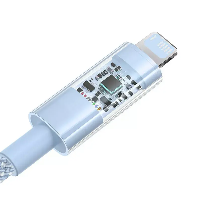 Kabel USB Baseus Gem P10373003311-01 — 2 m, 2.4 A, Lightning na USB-A, powłoka nylonowa, niebieski