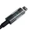 Kabel ładujący USB Baseus Gem P10373003111-00, 1 m, 2,4 A, nylonowy oplot, Lightning, USB-A, czarny
