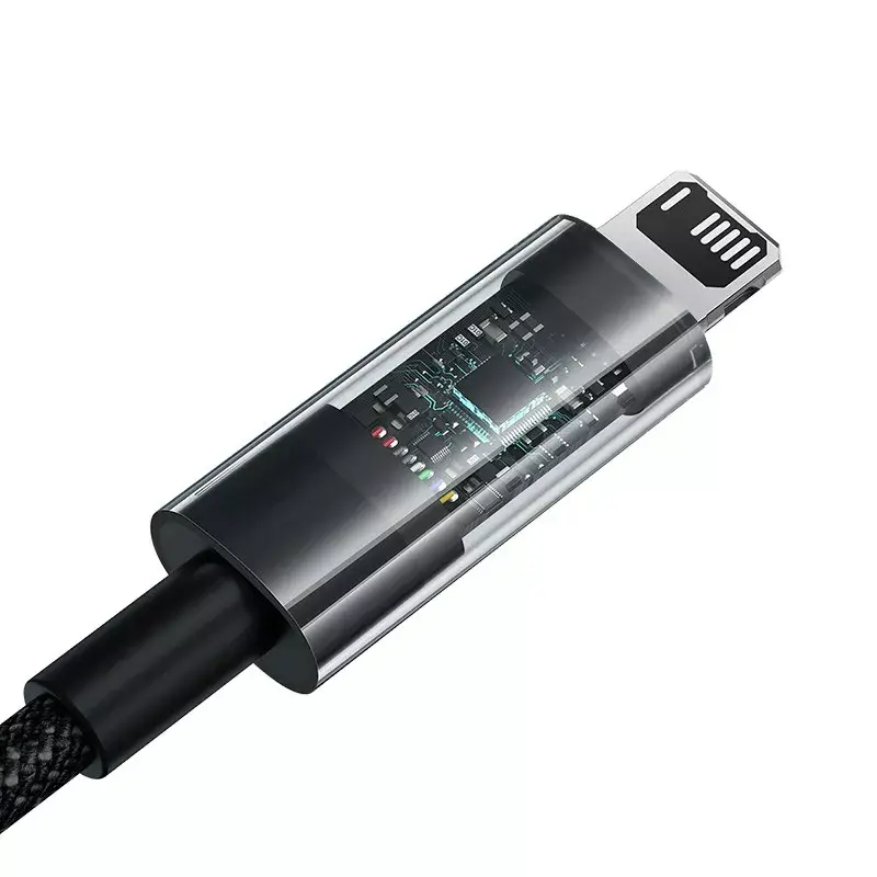 Kabel ładujący USB Baseus Gem P10373003111-00, 1 m, 2,4 A, nylonowy oplot, Lightning, USB-A, czarny