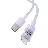 Kabel USB Baseus Gem P10373003511-00 — 1 m nylon, Lightning do USB-A, szybkie ładowanie 2,4 A, fioletowy