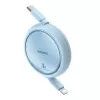 Kabel USB-C na Lightning Baseus Free2Pull 20W, 1 m, niebieski, 480 Mbps, USB PD