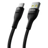 Kabel USB A do USB C Baseus Flash 2 1m 100W Czarny, USB PD, 480 Mbps, Nylon