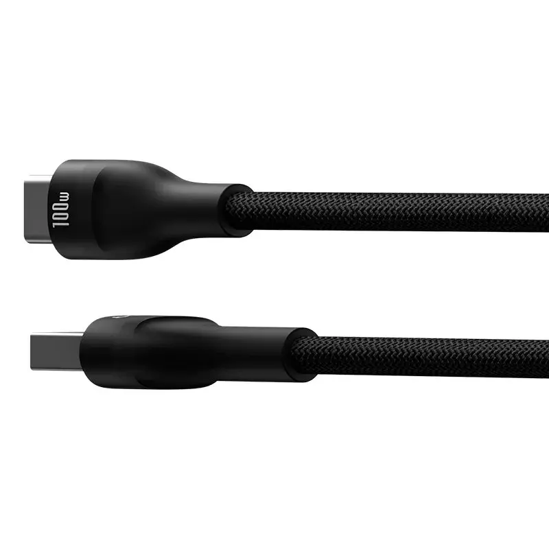 Kabel USB A do USB C Baseus Flash 2 1m 100W Czarny, USB PD, 480 Mbps, Nylon