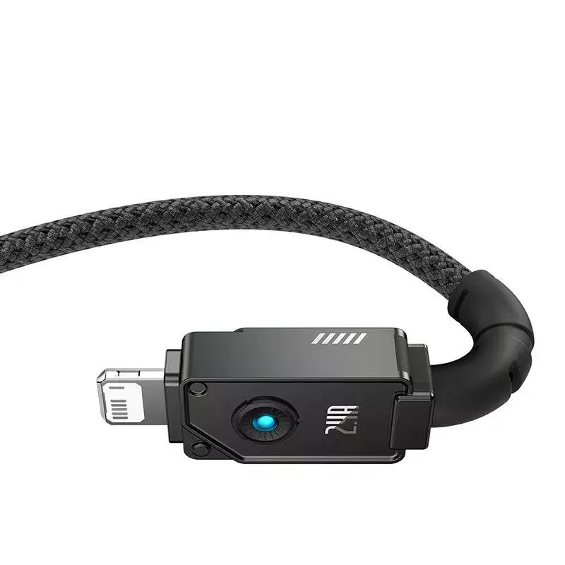 Kabel USB-A do Lightning Baseus P10355802111-00 — 1 m, 5 V/2,4 A, USB PD, włókno aramidowe, czarny